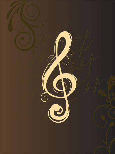 Elegant clef - Vetor, Imagem