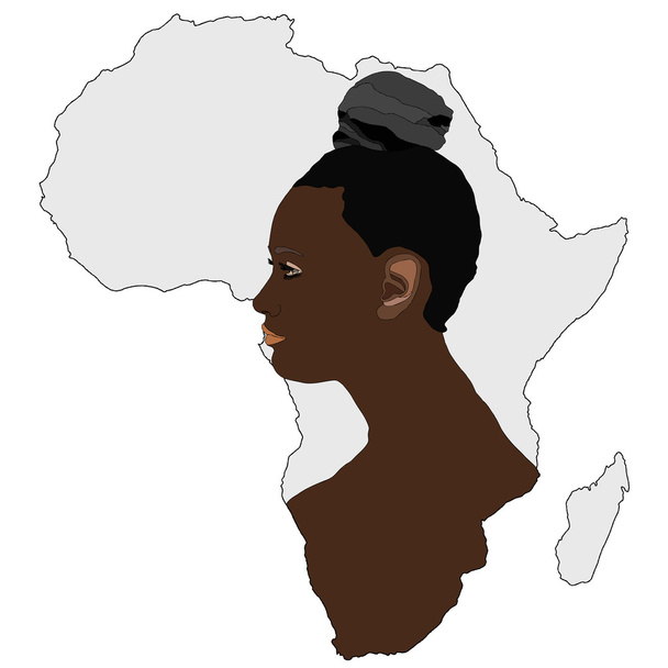 An African woman - Vector, Image