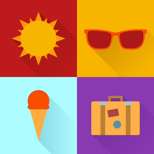 Summer symbols - Vector, Imagen