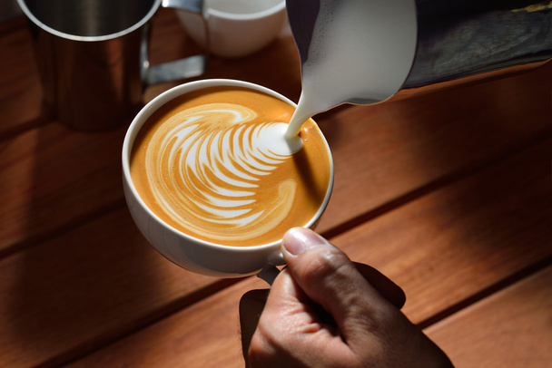 Így a café latte art - Fotó, kép