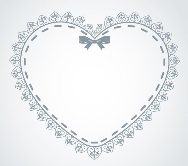 Beautiful background with lace ornaments and hearts - Фото, изображение