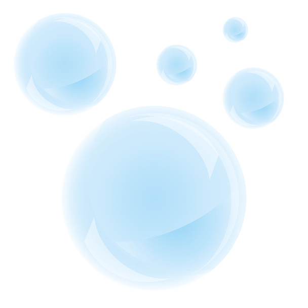 Пузыри на белом фоне
 - Вектор,изображение