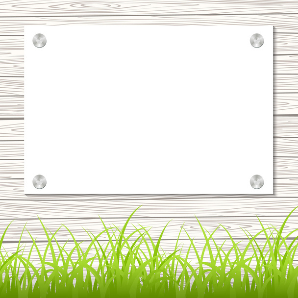 Wall with a piece of paper - Vector, Imagen