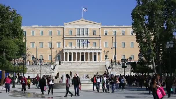 Náměstí Syntagma a budova parlamentu - Záběry, video