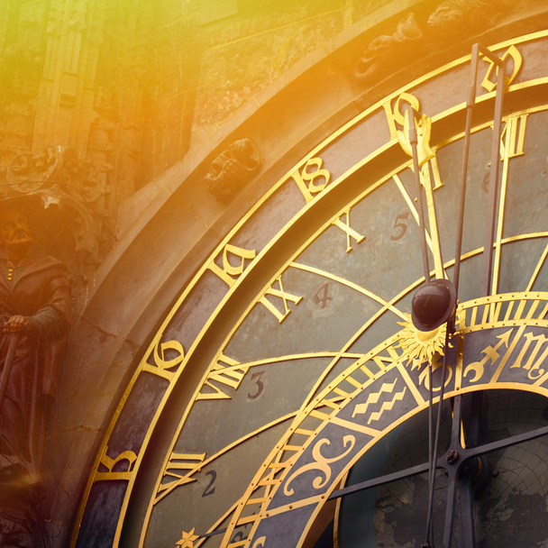 Detail of the astronomical clock in Prague - Valokuva, kuva