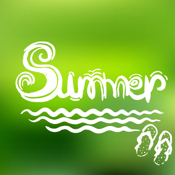 Creative graphic for summer. Watercolor. Vector  - Vector, imagen