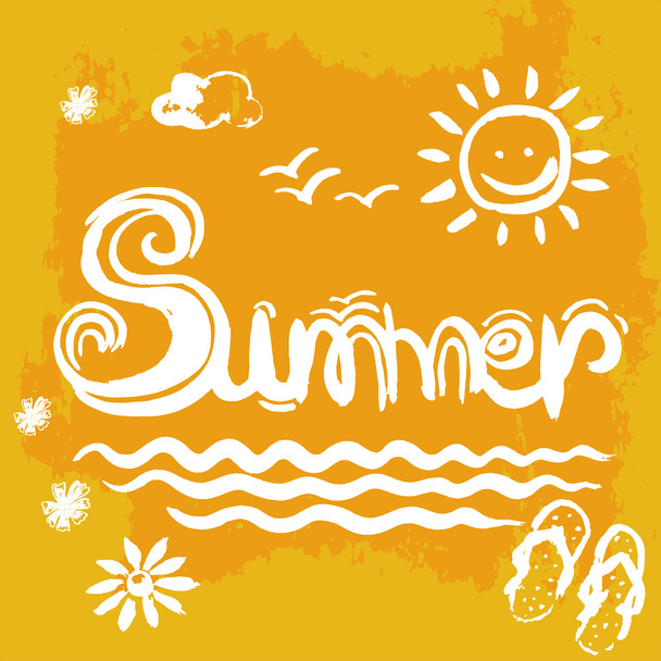 Creative graphic for summer. Watercolor. Vector  - Διάνυσμα, εικόνα
