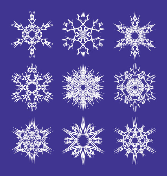 Snowflakes set - Vector, Image