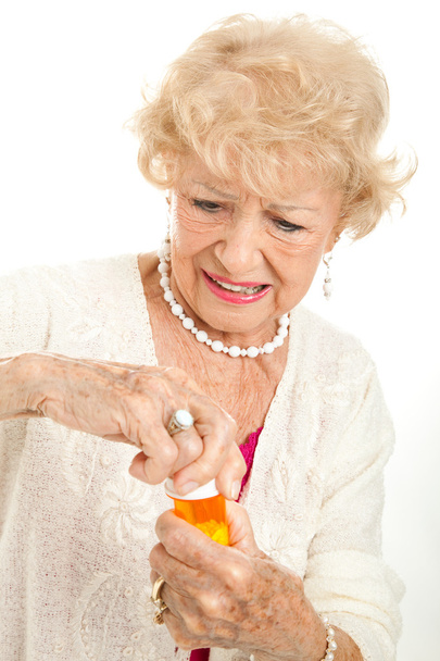 Senior Frustrated with Prescription Cap - Photo, Image