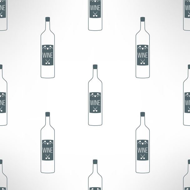 Wine bottles seamless pattern - Vetor, Imagem