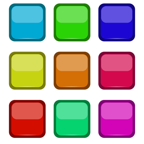 Botones de colores sobre fondo blanco
 - Vector, imagen