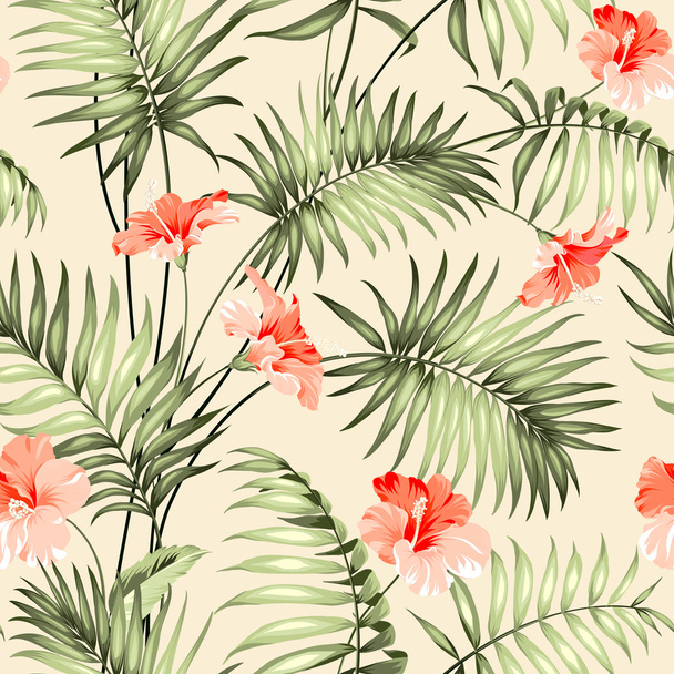 Seamless pattern of a palm. - Vector, Image