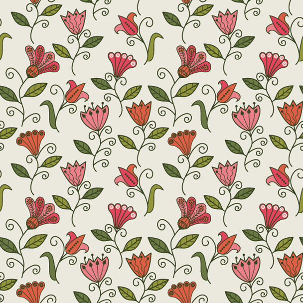 Seamless texture with flowers. Endless floral pattern. - ベクター画像