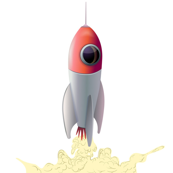 Rocket space ship isolated - Vector, Image