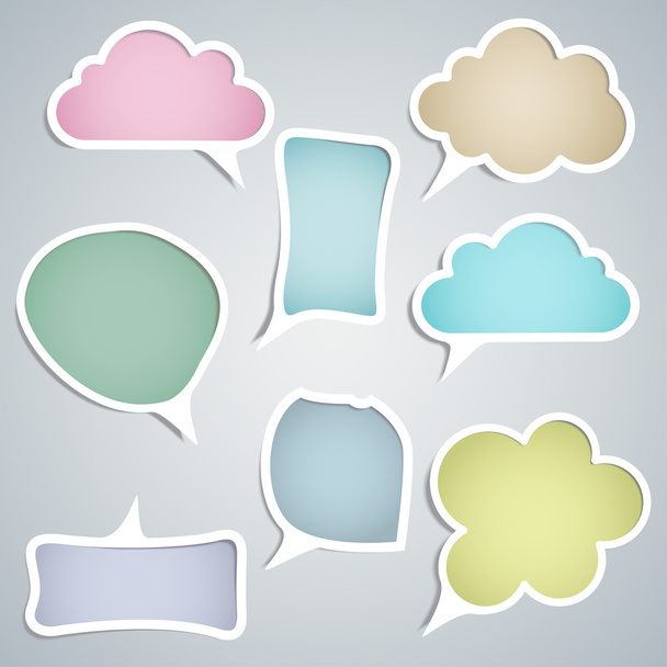 Speech clouds of different configurations - Vektör, Görsel