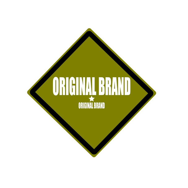 texto de sello blanco de la marca original sobre fondo verde
 - Foto, Imagen