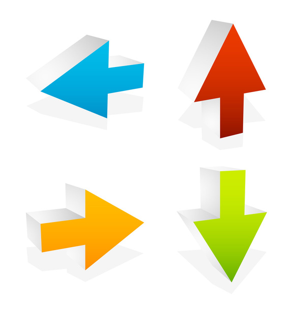Colorful arrow set - Вектор,изображение