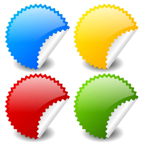 Starburst shapes as stickers - Vector, Image