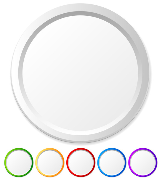 Circles, with empty space for icons - Vector, Imagen