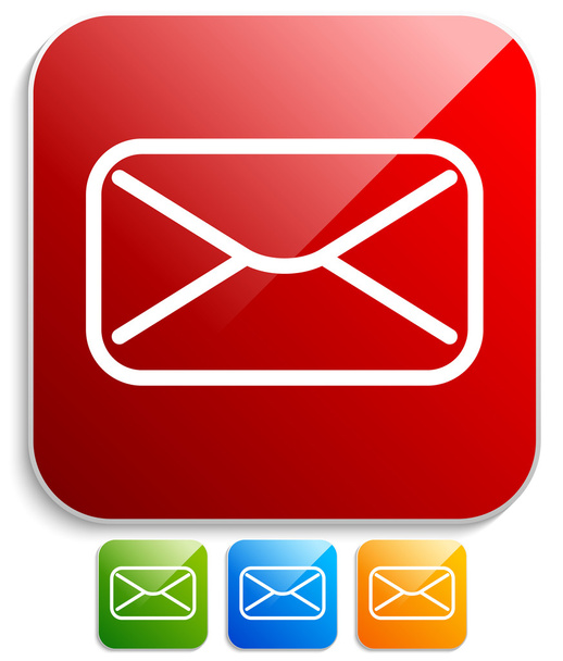 Icons with email, envelope - Vetor, Imagem