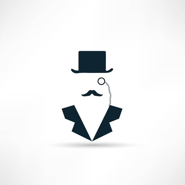Man in hat icon - Вектор,изображение