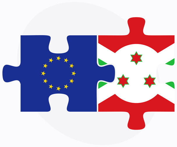 Unione europea e Burundi Bandiere nel puzzle
 - Vettoriali, immagini