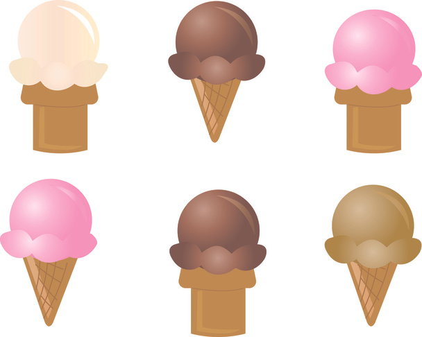 Clip Art Illustrazione di un collage digitale di coni gelato Ic
 - Foto, immagini