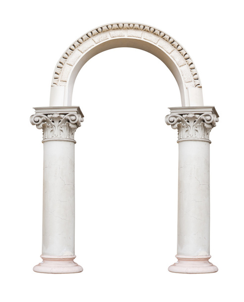 Красивая колонна, колонны в классическом стиле изолированы на белом фоне
 - Фото, изображение