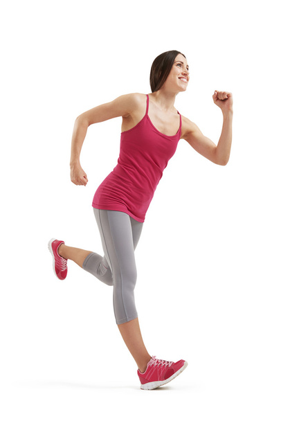 running smiley woman - Photo, Image