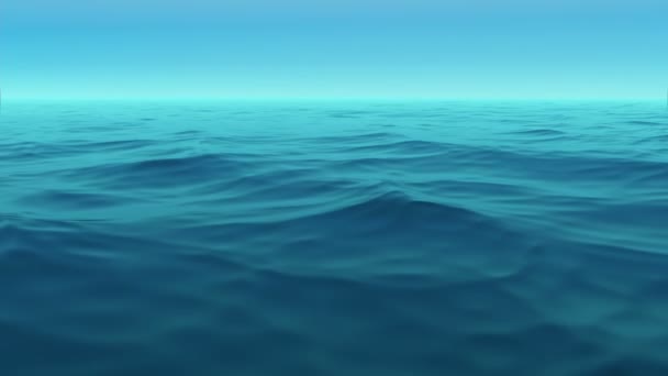 blauwe oppervlakte van de zee - Video
