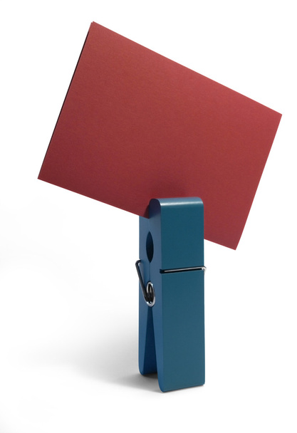 Blue peg and red card - Photo, Image