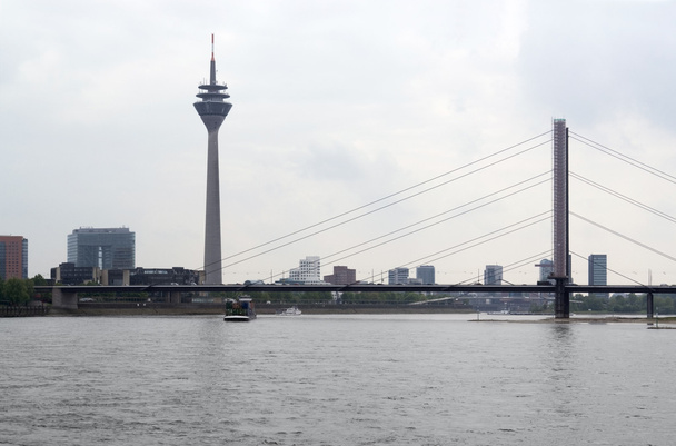 River Rhine scenery in Düsseldorf - Photo, Image