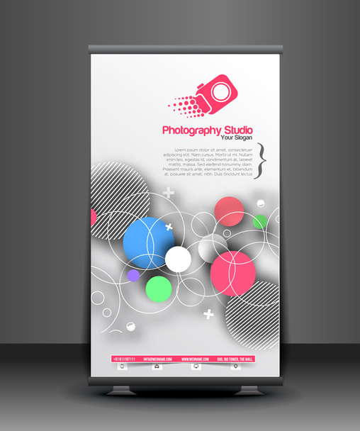 Roll Up Banner - Vector, Image
