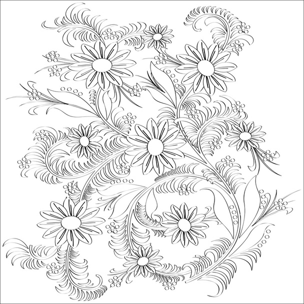 Návrh květin - Vektor, obrázek