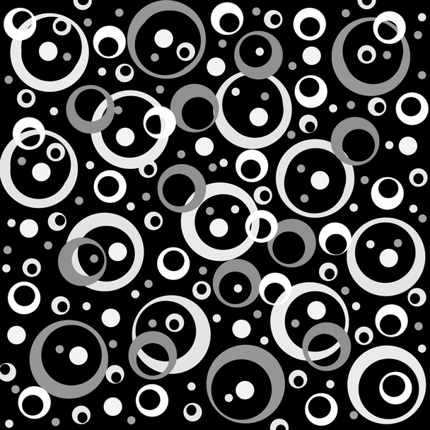 Black and white abstract background with black and white circles - Photo, Image