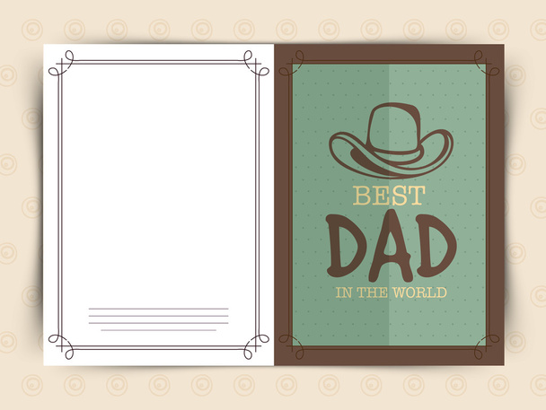 Happy Fathers Day celebrations greeting card design. - Vektor, Bild
