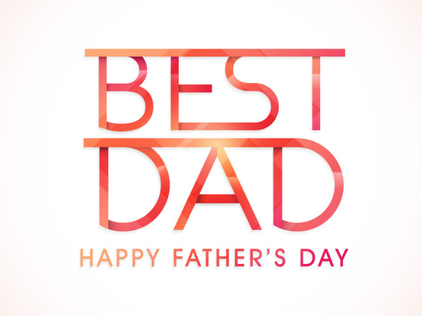 Stylish text for Happy Father's Day celebration. - Vektör, Görsel
