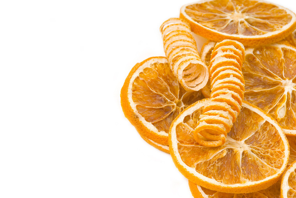 Orange flavoring background isolated - Photo, Image