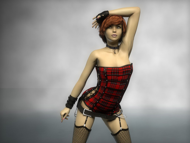 sexy girl in corset - Foto, afbeelding