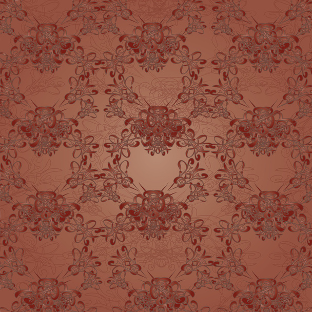 Pattern on brown background - Διάνυσμα, εικόνα