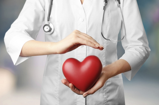 Doctor with heart in hospital - Valokuva, kuva