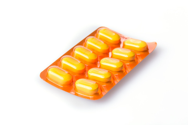 pills of medicine isolated on white background - Photo, Image
