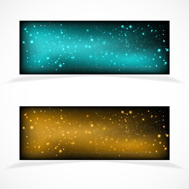 Banners with stars - Vector, imagen