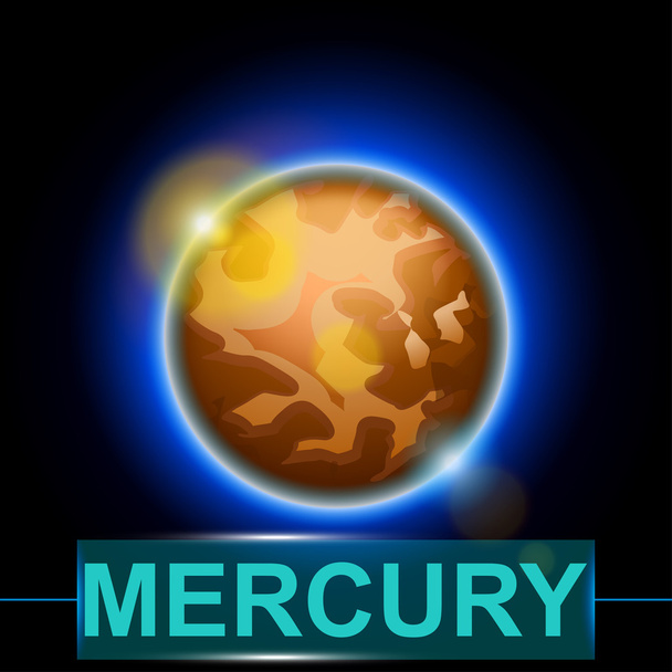 planet merkury - Vector, Image