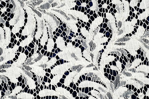 Tecido de renda de textura. renda no estúdio de fundo branco
 - Foto, Imagem