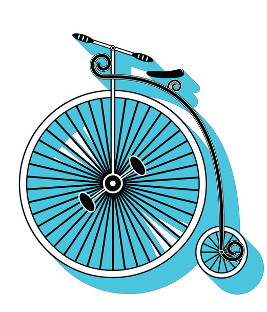 Vintage Bisiklet türü 3 simgesi bir damla aşağı gölge ile - Vektör, Görsel