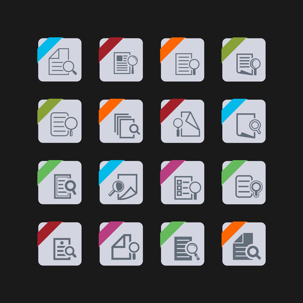 Web document icon set - Vektor, kép