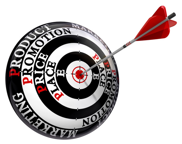Four p marketing principles on target - Photo, Image