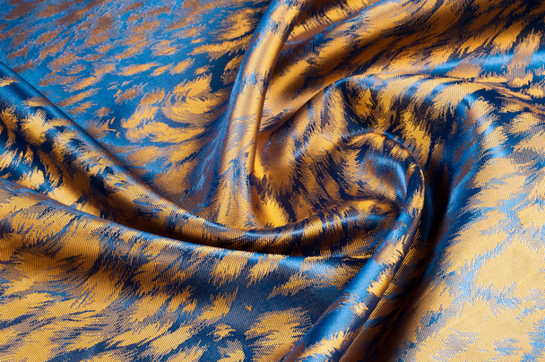 La textura de la seda. Azul claro beige
 - Foto, imagen
