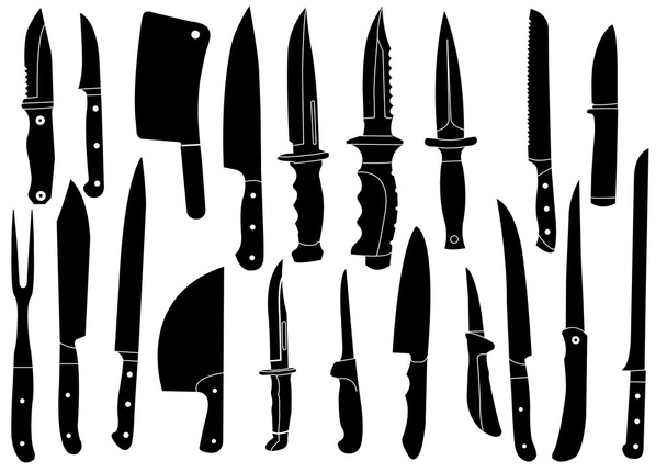 ナイフのベクトルのセット - ベクター画像